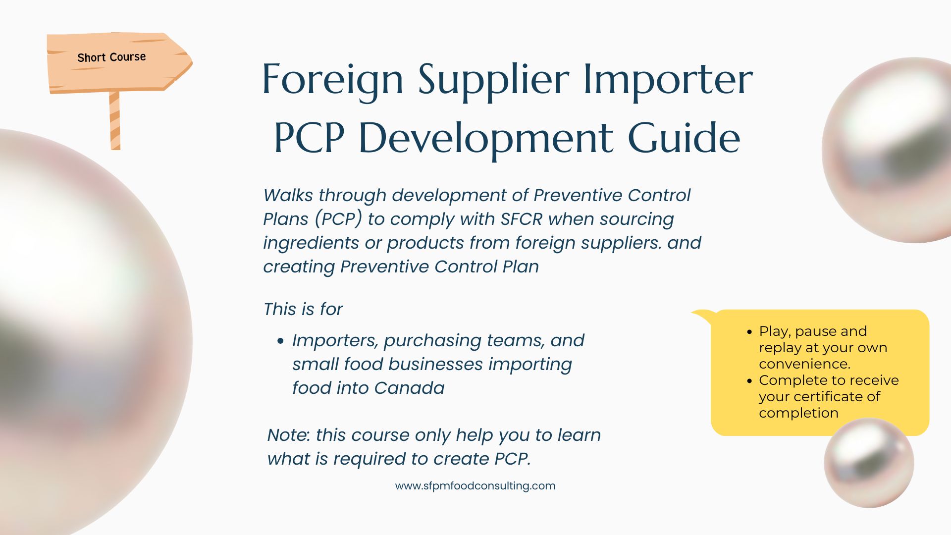 Foreign Supplier Importer PCP Development Guide