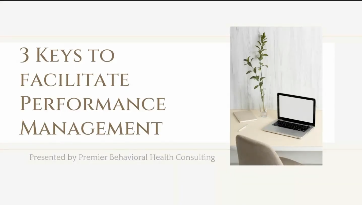 3 Keys to Facilitate Performance Management