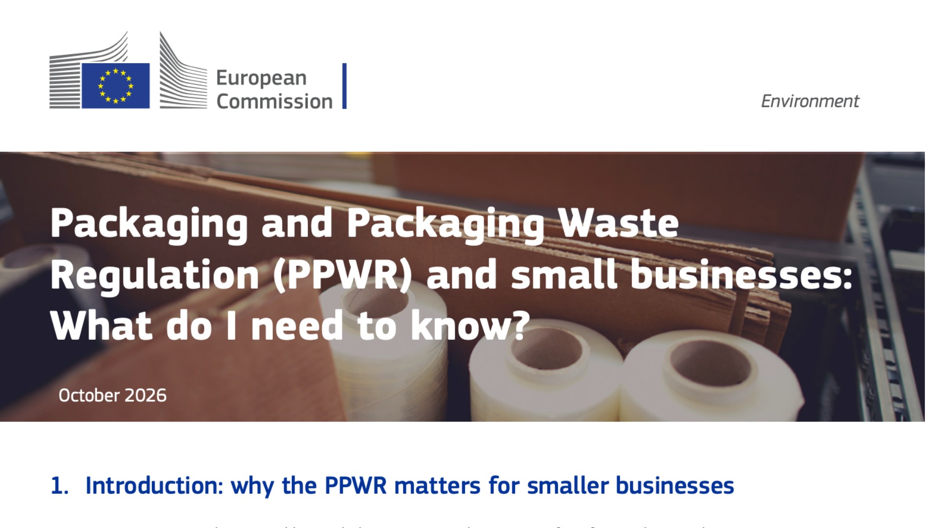 PPWR guide for small businesses