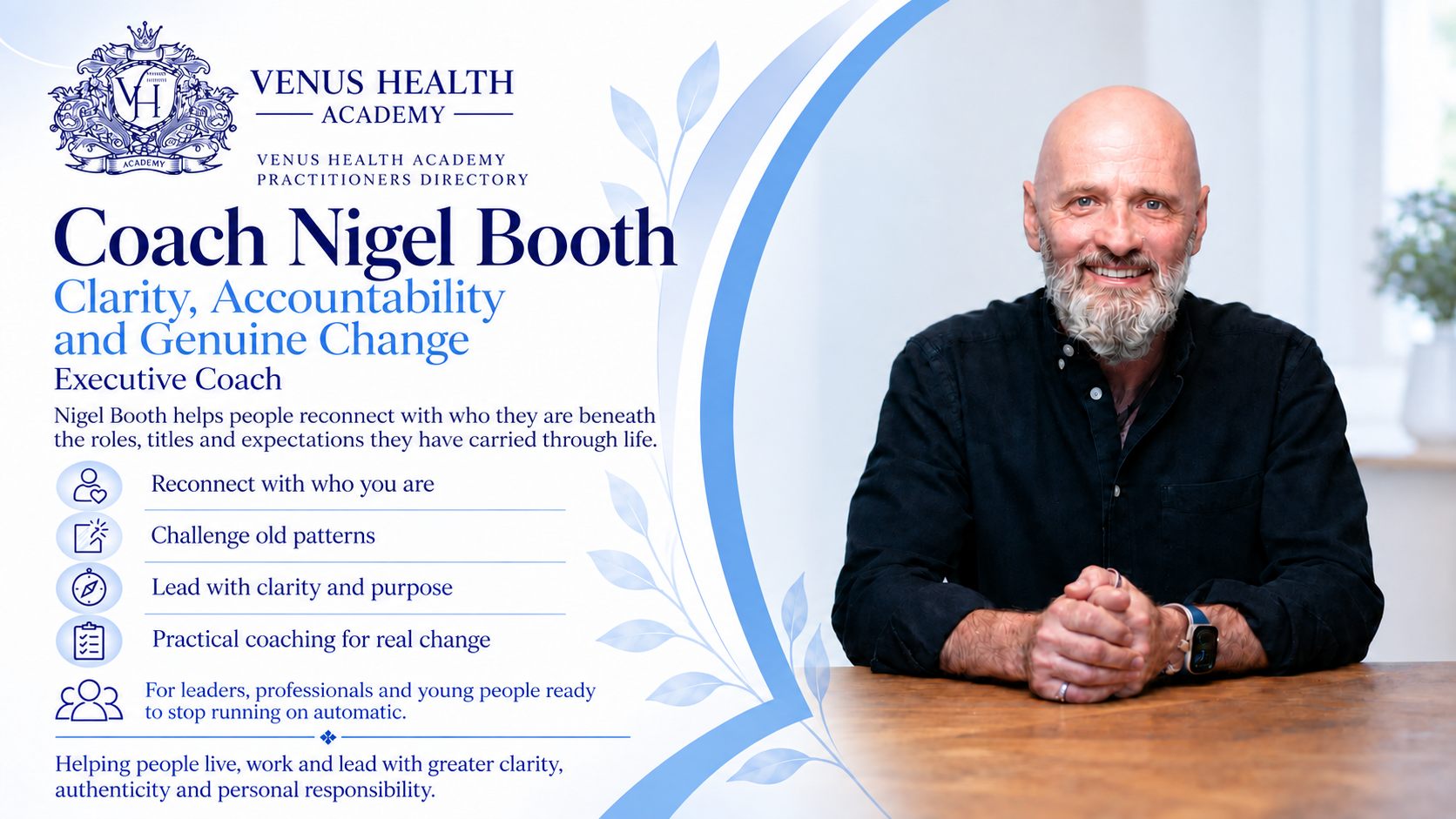 Portrait of Nigel Booth.